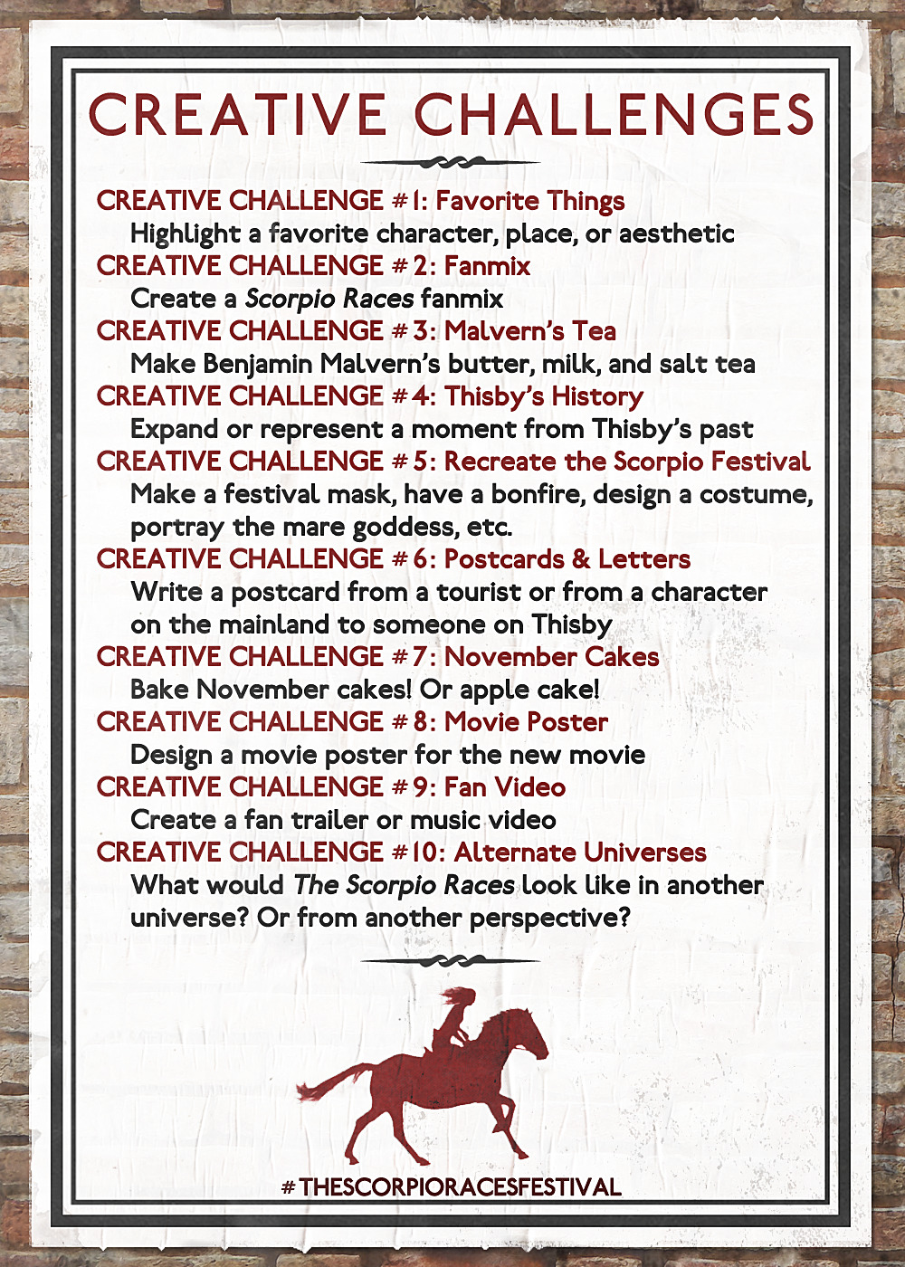 thescorpioracesfestival:   WELCOME TO THE SCORPIO RACES FESTIVAL 2015 Returning for