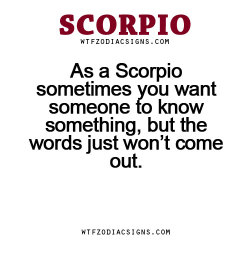 wtfzodiacsigns:  As a Scorpio sometimes you