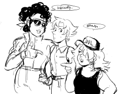 chillitdude:  have some more human au. pearl is the friend that never knows whats going on