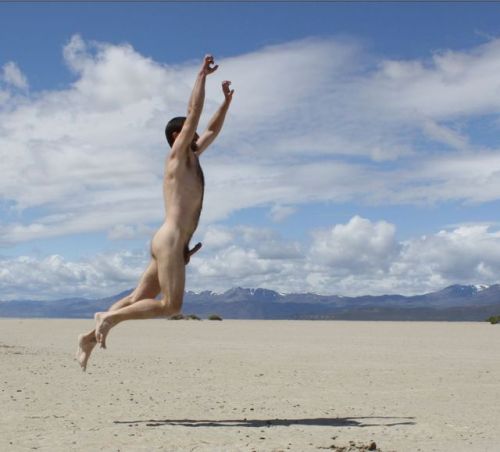 personalextension:  Nude asanas on the desert playa.  Birthday party at the edge of the world, May 2010! (Far SE Oregon, USA) #parsvabakasana #ardachandrasana #sirsasana #kumbhakasana #namaste 