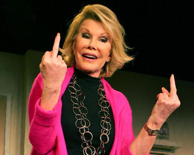 wearelucius:  Joan Rivers once said if you don’t laugh, life is tough… she was