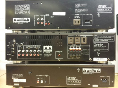 Technics SA-GX100 Quartz Synthesizer AM/FM Stereo Receiver, 1990 - Technics RS-TR313 Stereo Double C