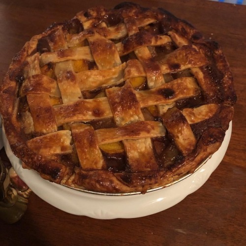 Pies/Desserts: Before. . . . Peach-Pear Pie with a Lattice Top, Pumpkin Pie, and Yam Pecan Praline C