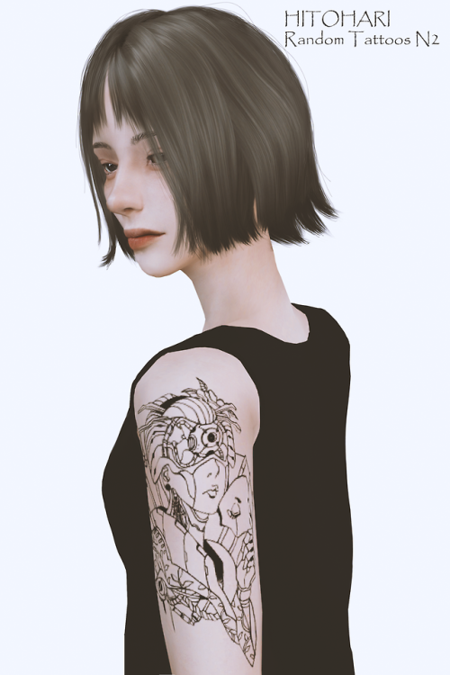 the77sim3: hitohari-sims: Unisex Tattoos1 DesignsTexture by GinWangHQ compatible, Previews were don