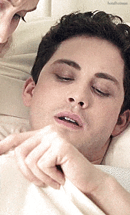 hotelhotness:  Logan Lerman gets jerked off