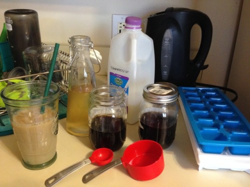 Cold brew espresso success! I found recipes here and here. The key is to have medium ground coffee b