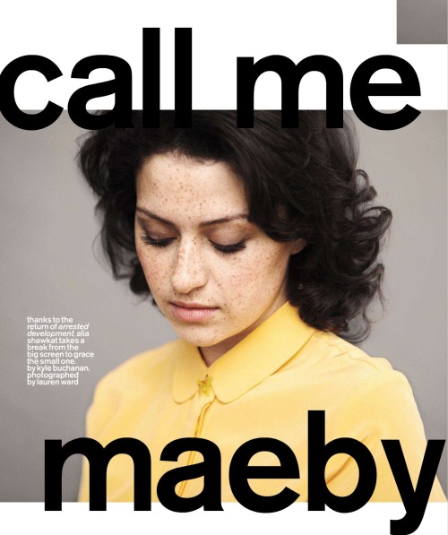  Alia Shawkat, Nylon April 2013 