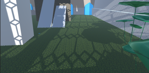 Taking a break from working on the character controller to make some giant plants and fancy windows.