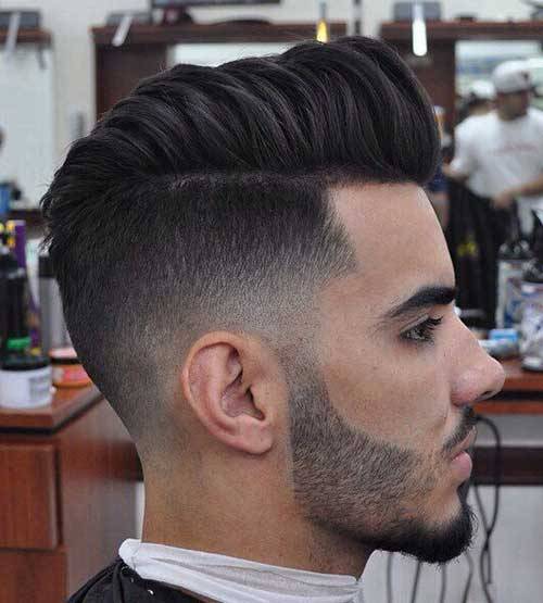 Half side shaved hairstyles for men