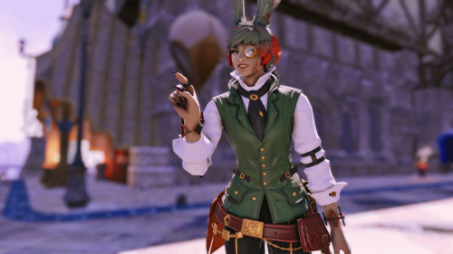 hello i got GSM to lv80 and kouneli can finally wear the postgame bartender glam of my dreams, pleas