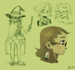 moonrube:  Cute little cacti/desert witch based on oattoast