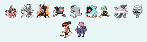 i’ve been practicing sprites with pokemon gold/silver/crystal limitations! so much fun ahhh