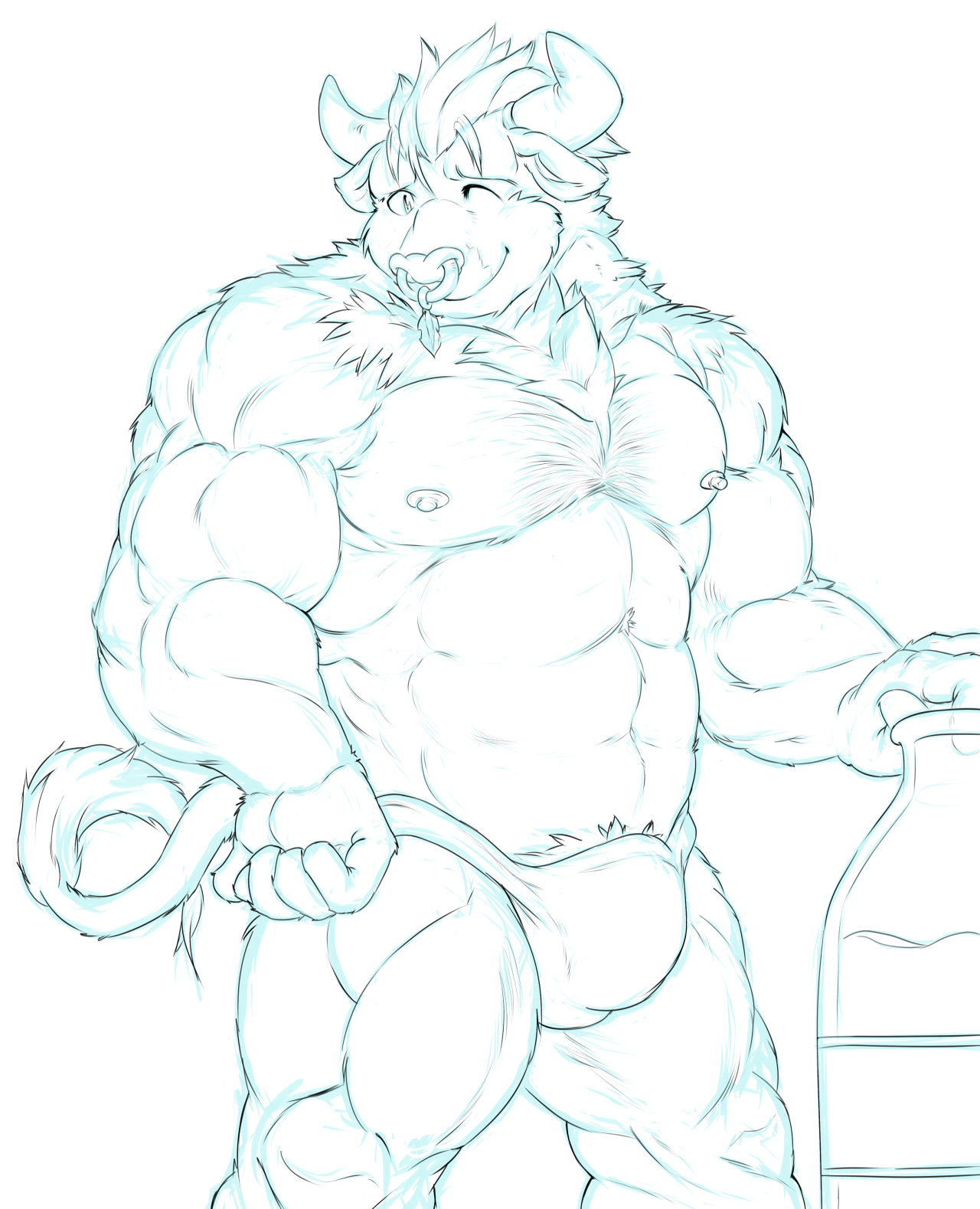 ponpictures:  Suggestion from a friend and because I felt like drawing a bull, Pon