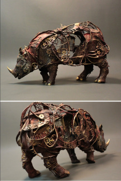 steampunktendencies:  Mechanical Rhinoceros