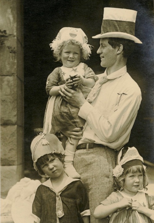 Today is National Hat Day!  This photo of Raymond Pitcairn, Ivan (being held), Nathan, and Gabriele 