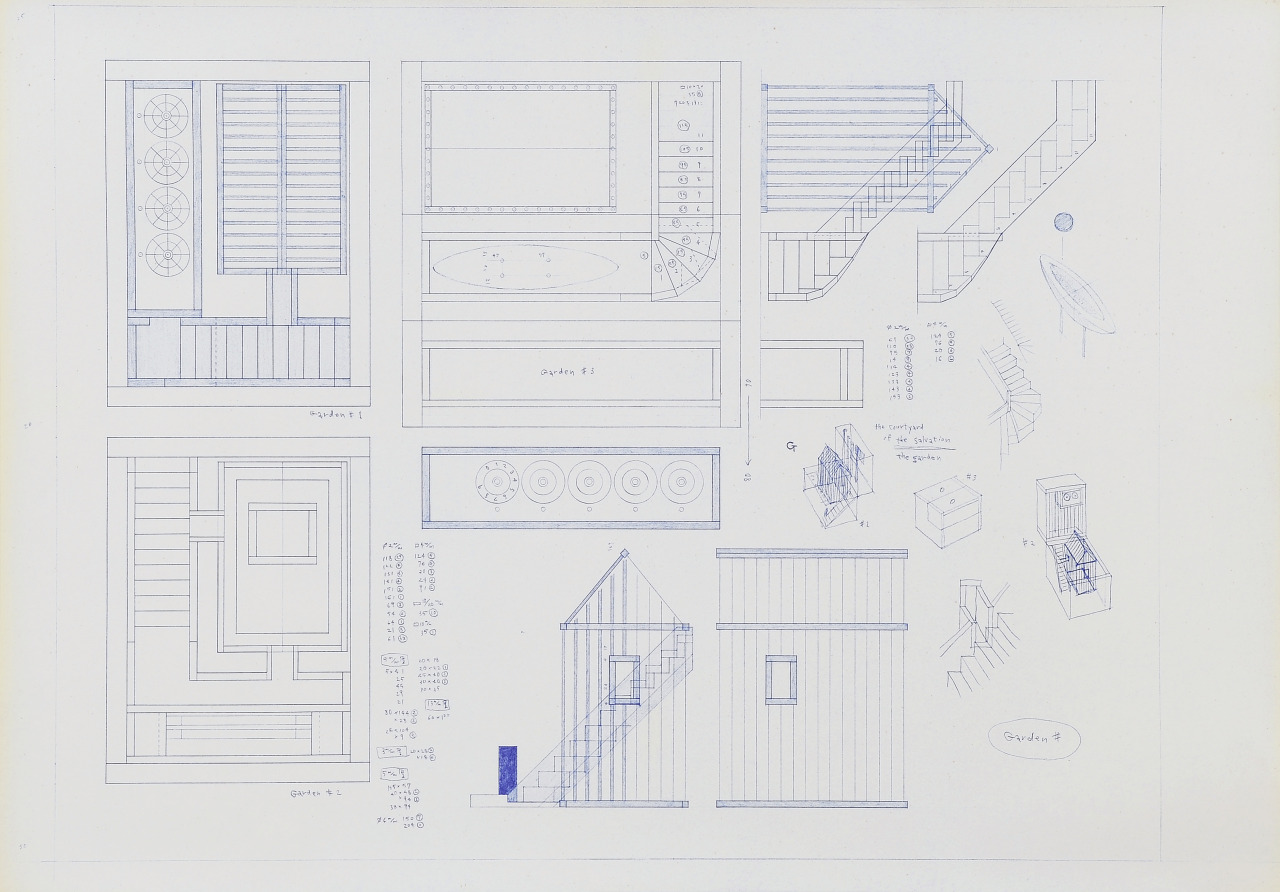 青焼き図面 A1 594 841mm Garden 1996 Blueprints コイズミアヤ 図面