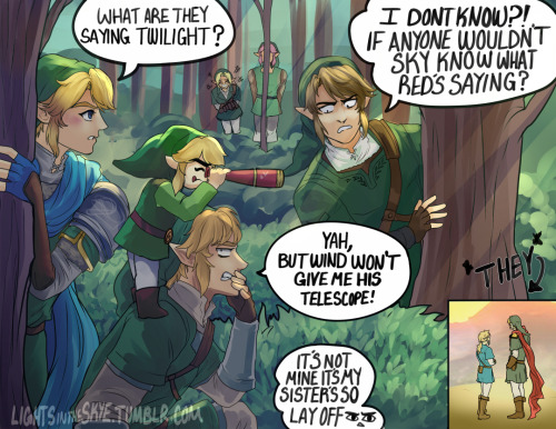 lightsintheskye:Be Prepared, Link.You’re gonna wanna click on this one to read it. I got lazy with b