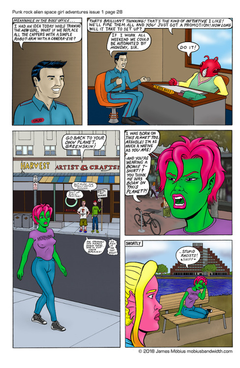 Punk rock alien space girl adventures issue 1 page 28  Follow this comic on facebook: www.fa