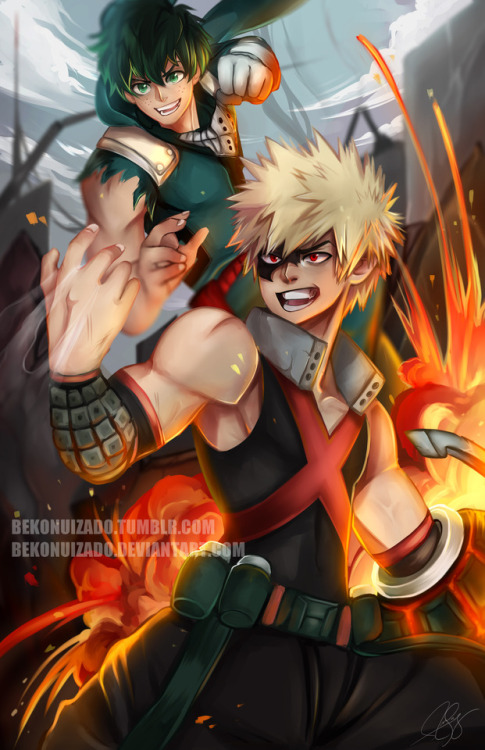 bekonuizado:  The Wonder Duo! I dream for the day this becomes their title ;A;   I waited so long for this new episode since I read it from the manga and finally got a chance to finish a full piece for it after soooo long so enjoy! also low key inspired