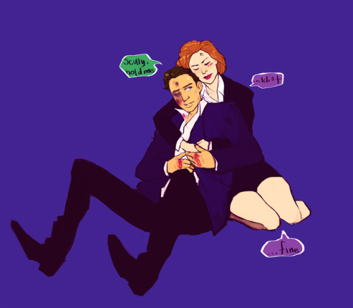 idk just thinking about x-fileswho knows what happened, scully just saved him