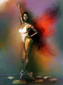 hbcreative:  hbcreative:  We’re Sorry, you have the wrong body for ballet!  (One of several new paintings this one is titled “Rejection” inspired by Misty Copeland )  CONGRATS Misty on becoming the First African American Principal Dancer at the