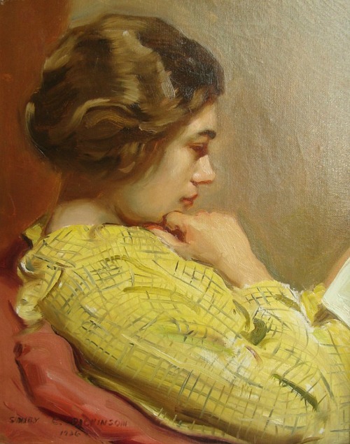 stilllifequickheart:  Sidney Edward Dickinson Portrait of a Young Girl Reading 1936