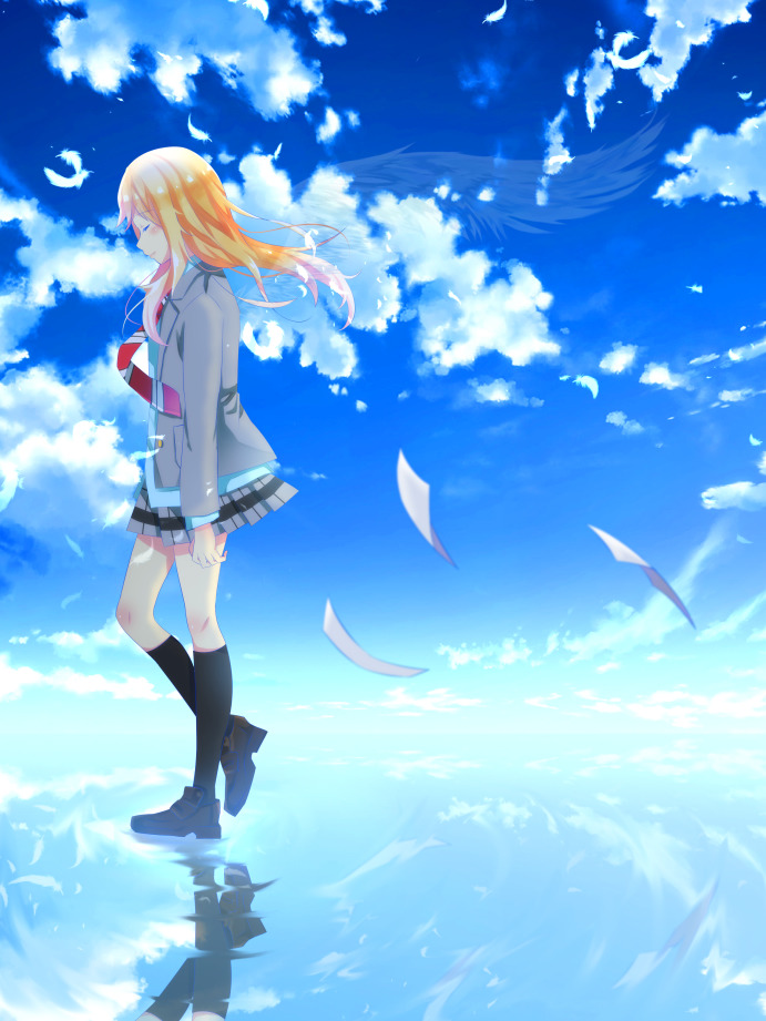 Kaori Miyazono, Shigatsu wa Kimi no Uso, portrait, main character, japanese  manga, HD wallpaper