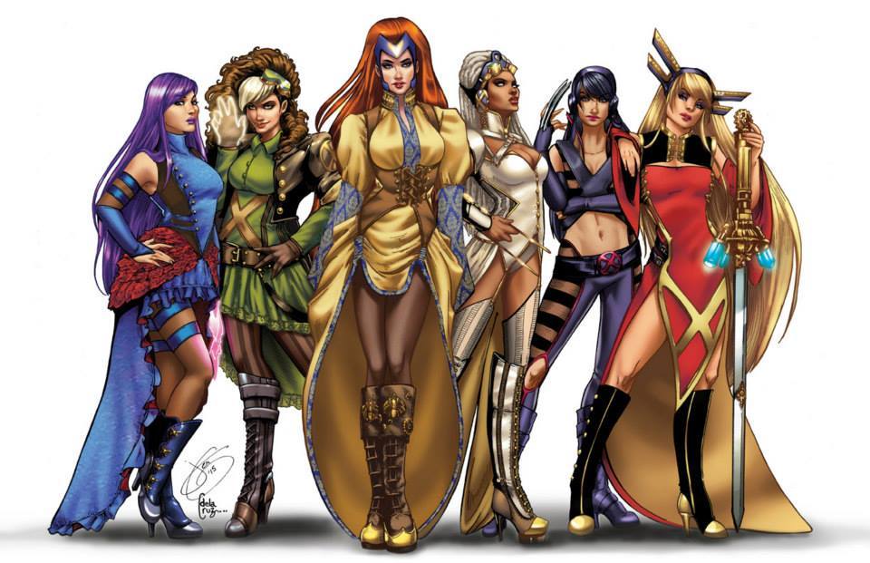 bear1na:  Steampunk X-Ladies - Psylocke, Rogue, Jean Grey, Storm, X-23, and Magik