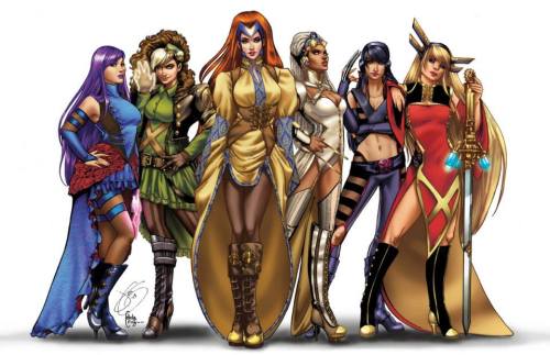 bear1na:  Steampunk X-Ladies - Psylocke, Rogue, Jean Grey, Storm, X-23, and Magik by Jenenieve Broomall * 