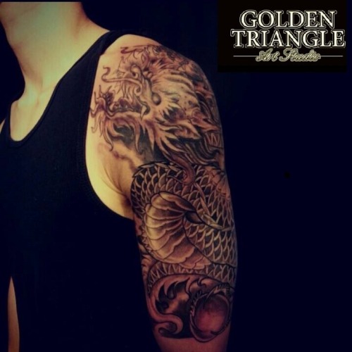 dragon tattoo golden triangle art studio  upland, CA 