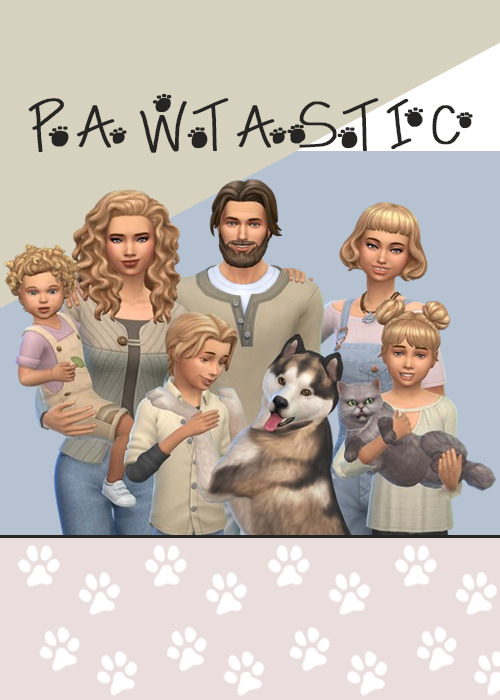 ♥ Pawtastic ♥ Total 1 group pose for the Sims 4 Gallery  You will need to download and