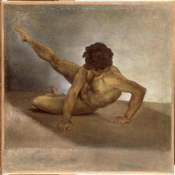 romanticism-art: Naked man reversed on the