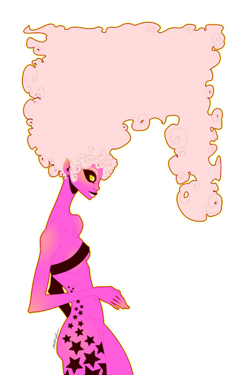 missveryvery:  interpunkt:  Some new art for con season. I have this problem where I just want to draw nonsensical hair all the time.  probably because you are amazing at it 8__8 their boobs are so cute ; ;; ;  