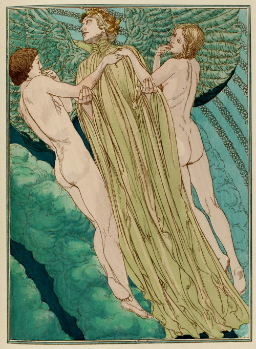 thefugitivesaint:Carlos Schwabe (1866-1926), “Hespérus” by Catulle Mendès, 1904Source