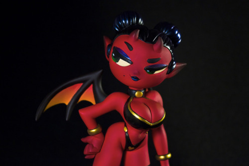 I painted my sculpt of a laughably endowed succubus!Sculpted her about a year and a half ago, but di