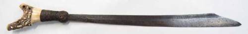 Dayak sword with carved bone handle, late 19th or early 20th century.from Auctions Imperial