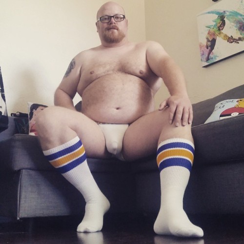 Porn Pics sfbitterbear:  New socks! #tummytuesday #bearbelly