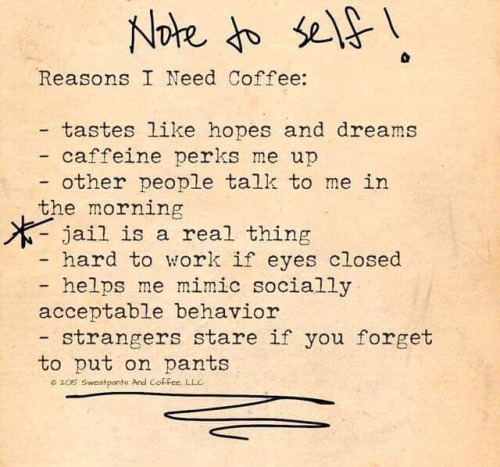 docsgeneralamusements:  sumisa-lily:  LMAO.   👍😜 #4 is the best reason Lily!😜  It is indeed docsgeneralamusements and is also responsible for saving more people first thing in the morning than I could possibly count, lol. I hope you and the lovely