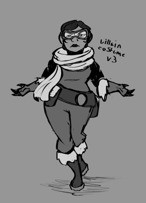More wip personal project stuff! Today we have concepts for Coldfront as civilian and supervillain f