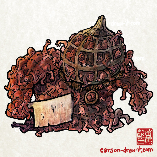 carson-drew-it:  DARK SOULS 2 BOSS RUSH MODE The Rotten — Boss drawings! I know