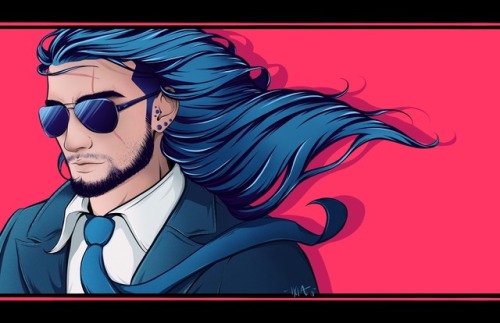 wildixia:✨ Business AU “Mr. Amicitia” ✨Will I ever give Gladio a regular hair color? Onl