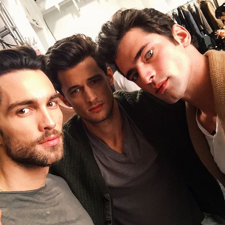 boyzoo:  Tobias Sorensen, Garrett Neff, Sean O’Pry backstage at Joseph Abboud (x)