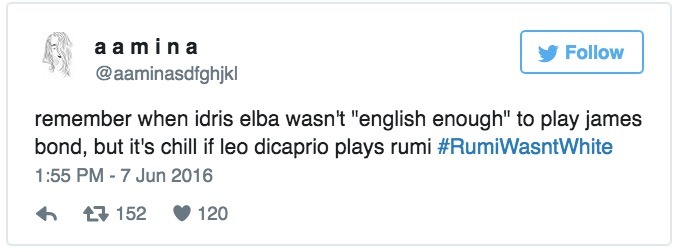 littlemsmeanie:  dailydot:  #RumiWasntWhite asks filmmakers not to cast DiCaprio