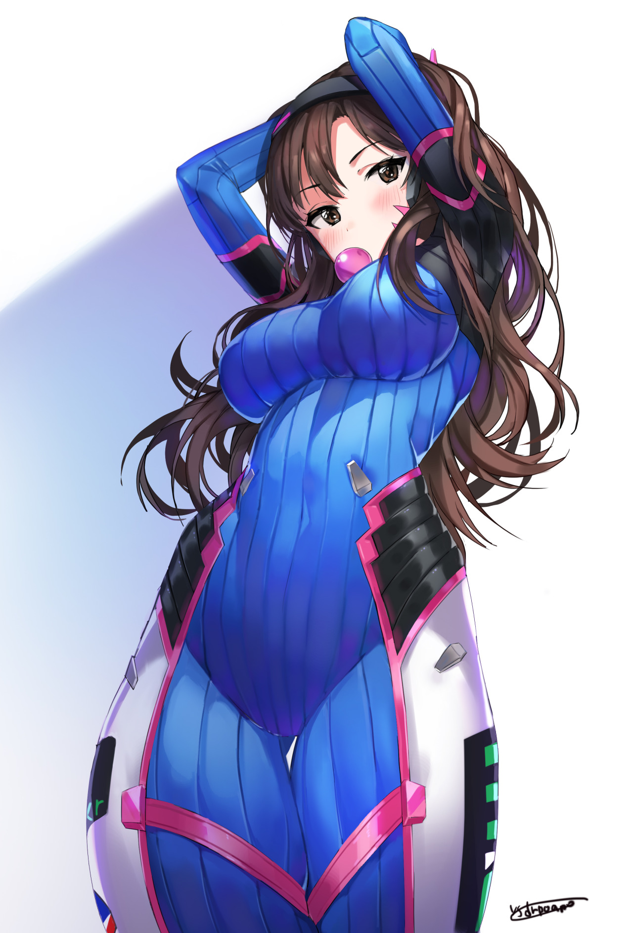 cute-girls-from-vns-anime-manga:    D.Va by  poapo/ ポプルP   