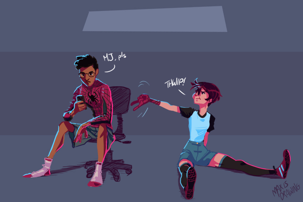 And here’s a different idea of Peter and MJ!
Style test for a possible short comic.