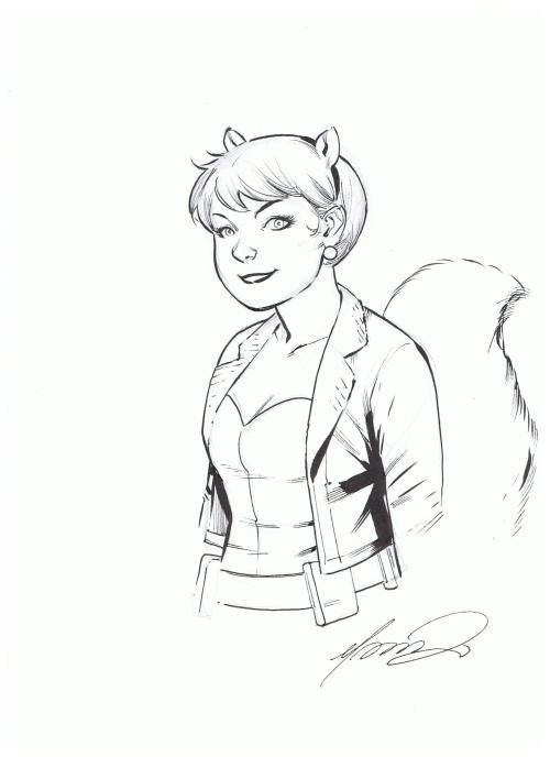 Squirrel Girl by @marcusto at Comic Con Paris 2016.