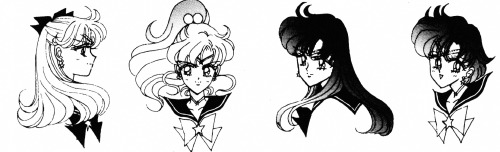 silvermoon424:Random doodles/drawings of the Senshi, part 1.