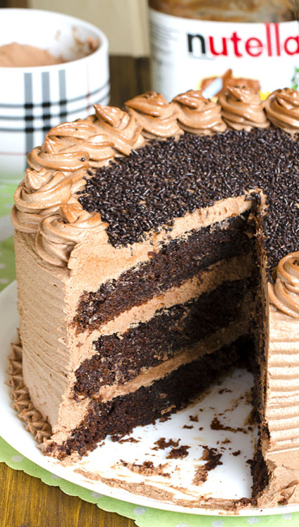 do-not-touch-my-food:  Nutella Chocolate Cake 