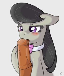 Octavia carefully playing a really sensitive