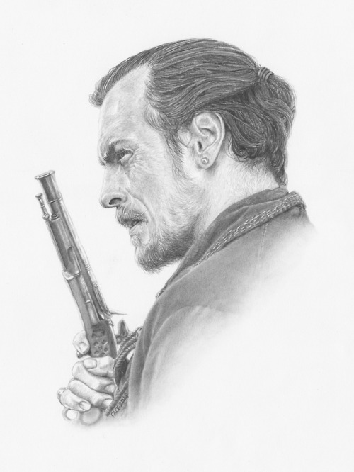 splunge4me2art:2018 Captain FlintCommissionedDerwent Graphite Pencil on Bristol Board9x12″